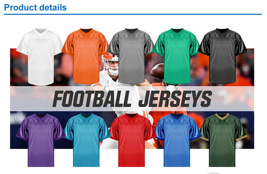 New Design Practice Shirt Custom Made Mesh Clothing Full Sublimation Printing American Football Jerseys