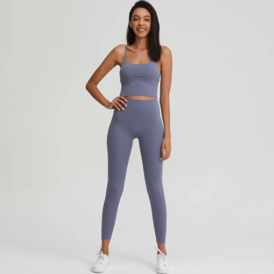 Roupas femininas esportivas fitness roupas esportivas casuais conjunto de 2 peças para treino feminino sem costura roupas de ginástica