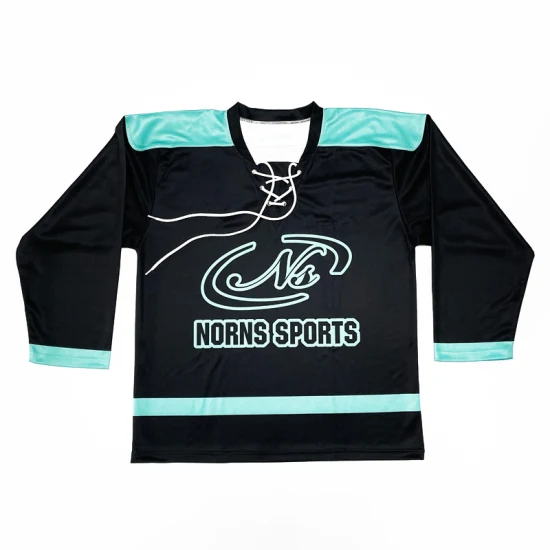 Roupas esportivas sublimadas com logotipo personalizado, crie suas próprias camisetas de hóquei no gelo estampadas