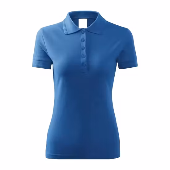 Camisa polo feminina de manga curta com estampa de logotipo personalizado para absorção de umidade, golfe, esporte, poliéster