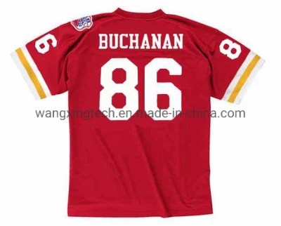 Personalizar camisa de futebol Kansas City # 86 Buck Buchanan 1969 reminiscência Home camisa de futebol americano