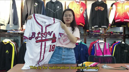 Camisa de beisebol personalizada com logotipo bordado design por sublimação camisa masculina de beisebol
