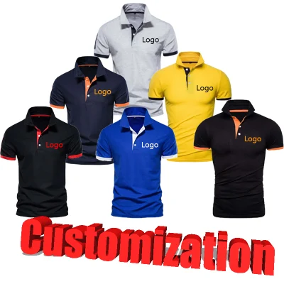 Polo masculino de tecido com logotipo personalizado para roupas esportivas Camisa polo de tecido para casal