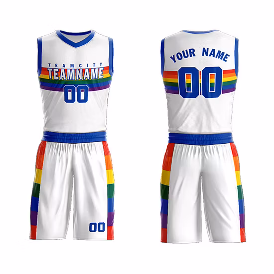 Conjunto de shorts de uniforme de basquete personalizados para sublimação camisas de basquete