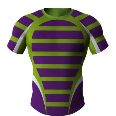 Camisas de rugby masculinas totalmente personalizadas com impressão por sublimação