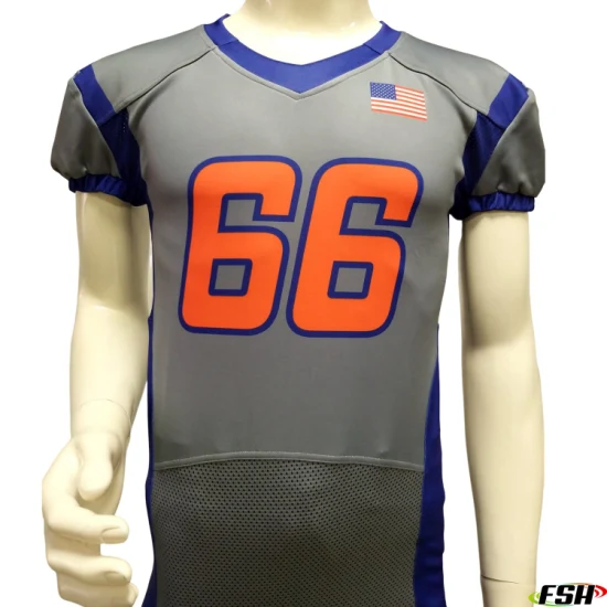 Atacado Design Personalizado Profissional por Sublimação Impressão Secagem Rápida Bottom Elástico Camisa de Futebol Americano