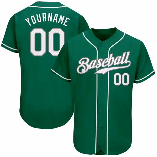 Uniforme de beisebol personalizado Sublimação barato camisa de softball camisa de botão completo de beisebol