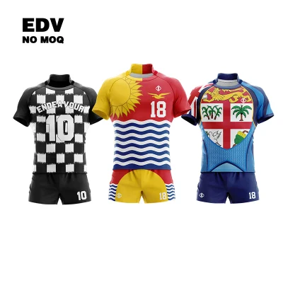 Vestuário esportivo de subulimação personalizado OEM para uniformes masculinos de equipe de rugby